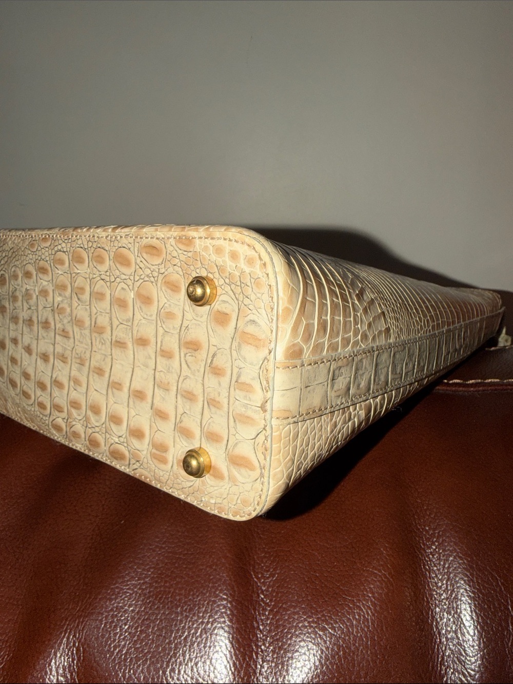 ‼️Brahmin Croc Embossed Leather Shoulder Bag - Picture 8 of 12